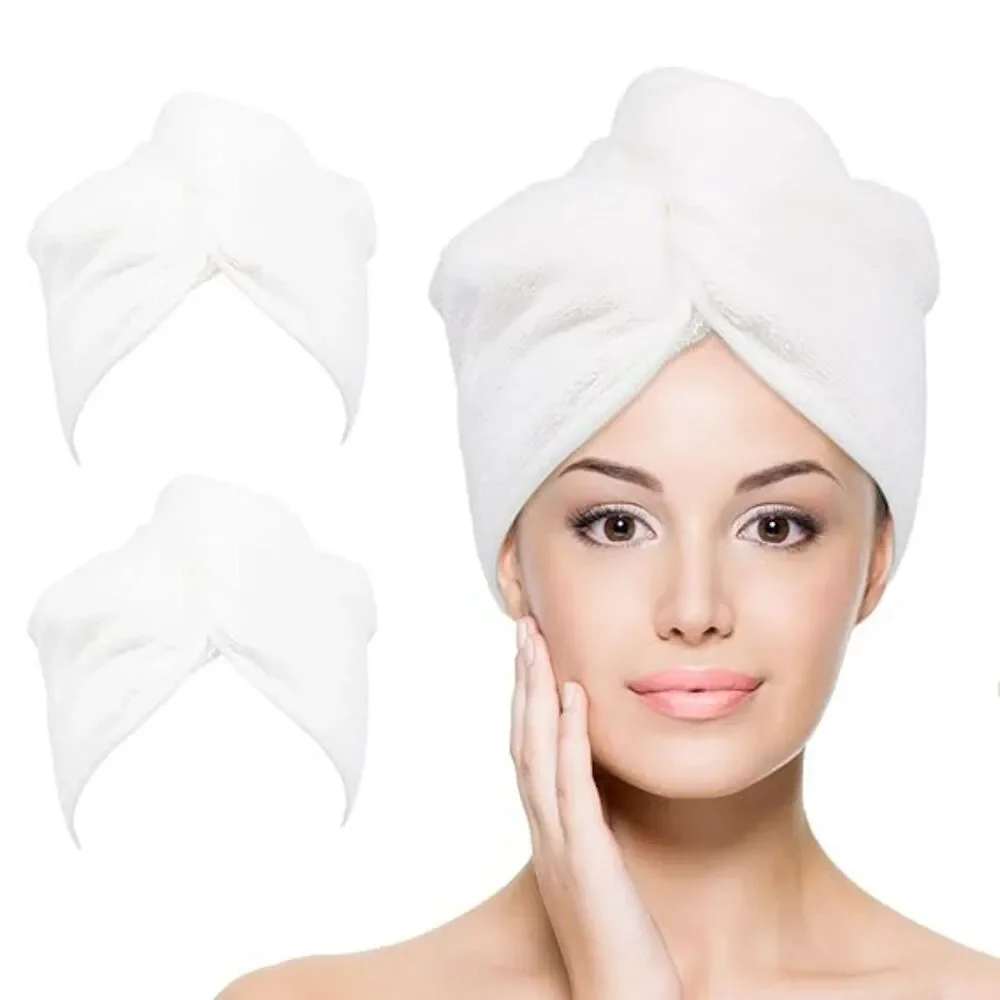 YoulerTex Microfiber Hair Towel Hair Wrap: 2 Pack 10X26